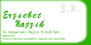 erzsebet majzik business card